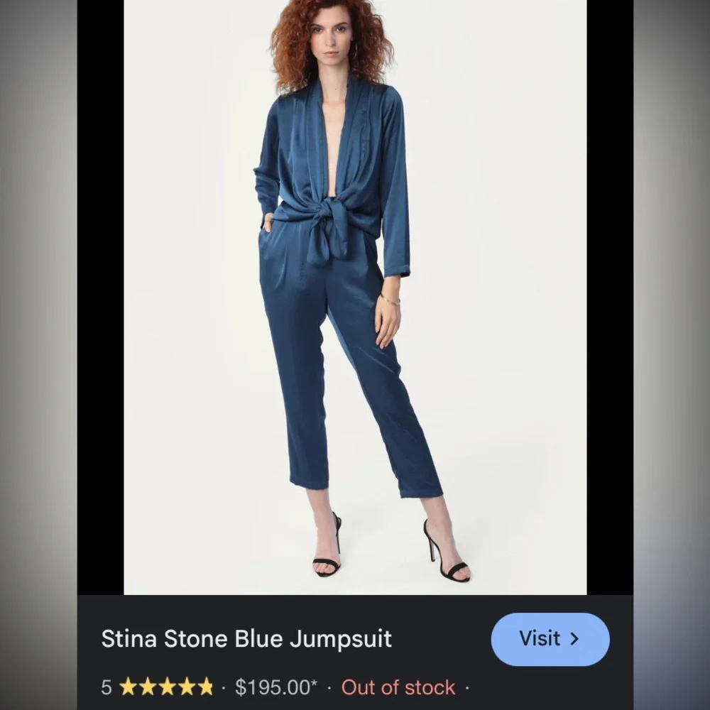 Overlover Stina Stone Blue Jumpsuit, XS - Picture 11 of 13